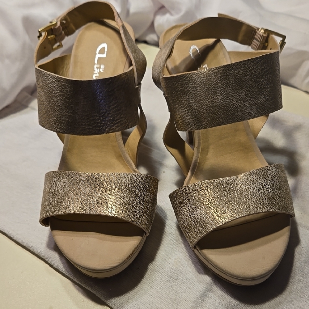 Women’s Gold Strappy Sandals